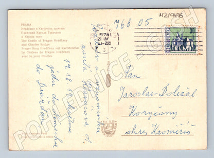 Pohlednice Praha Karlův most Hradčany 1974 (M21986)