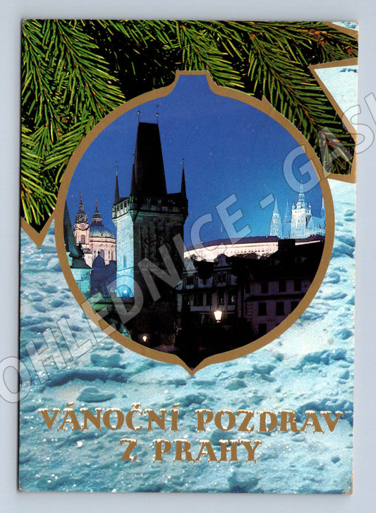 Pohlednice Praha Vánoční motiv 1974 (M21988)