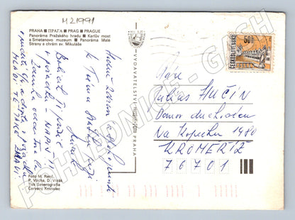 Pohlednice Praha Hrad Karlův most různé pohledy 1980 (M21991)