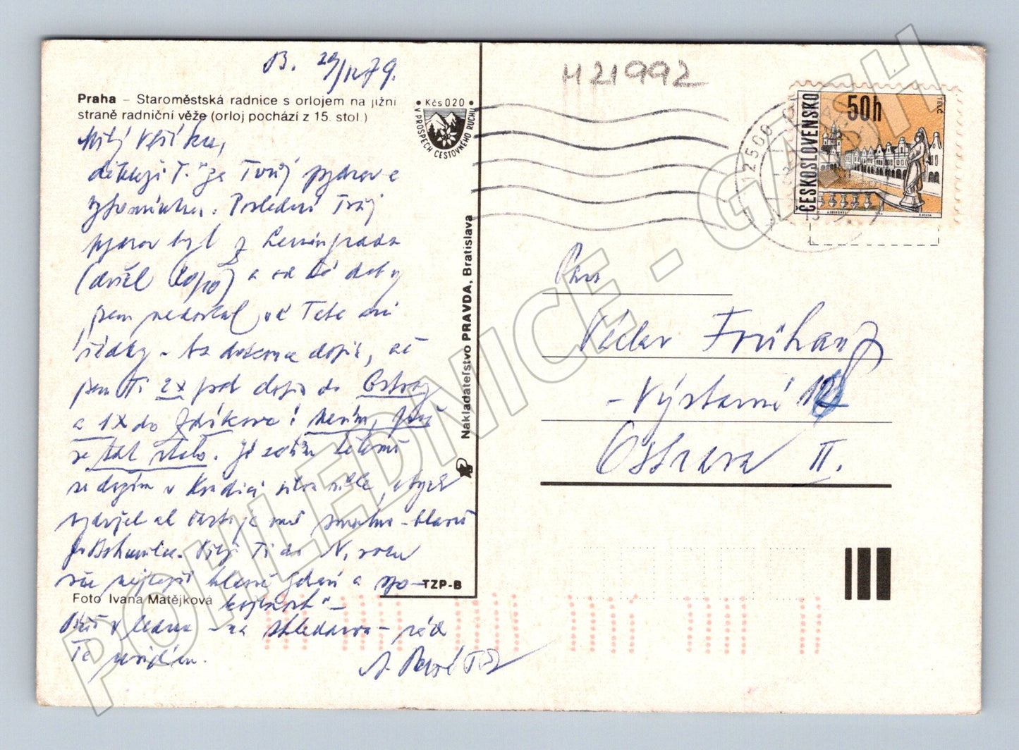 Pohlednice Praha Staroměstská radnice 1979 (M21992)