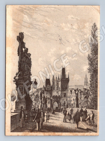 Pohlednice Praha Karlův most Malostranská věž 1910 (M22012)