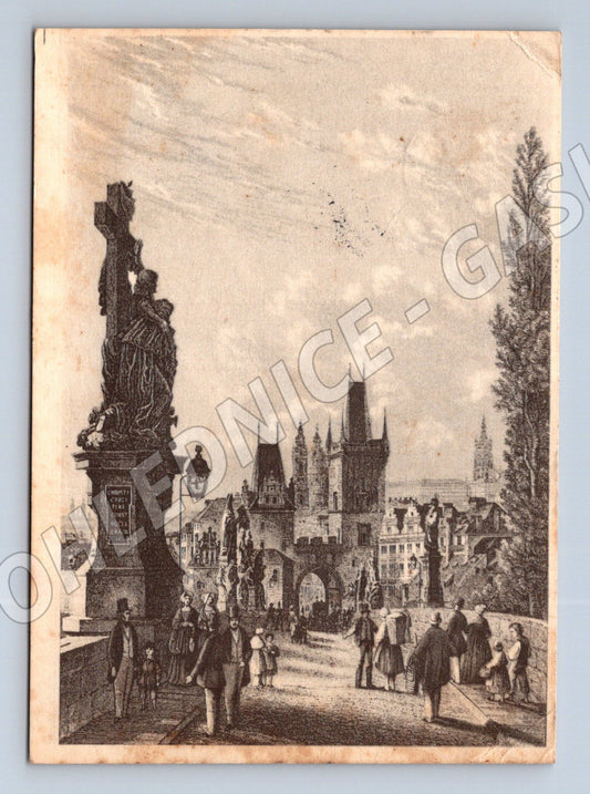 Pohlednice Praha Karlův most Malostranská věž 1910 (M22012)
