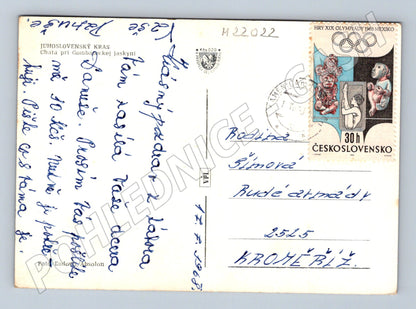 Pohlednice Slovensko Gombasecká jaskyňa chata 1968 (M22022)