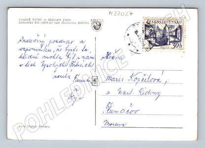 Pohlednice Slovensko Vysoké Tatry lanovka 1958 (M22027)