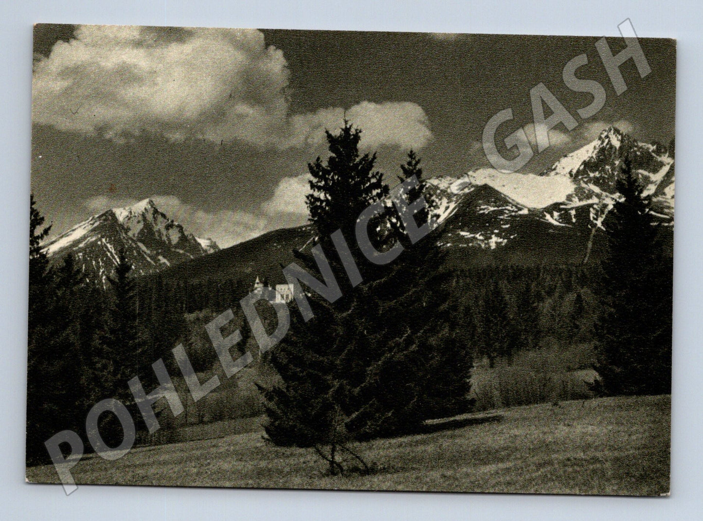 Pohlednice Slovensko Tatry Slavkovský a Lomnický štít (M22057)