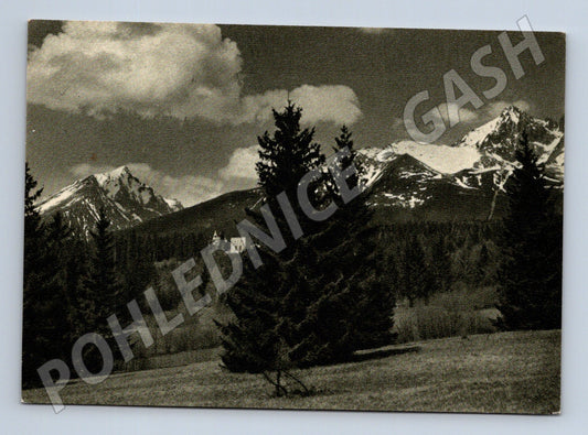 Pohlednice Slovensko Tatry Slavkovský a Lomnický štít (M22057)
