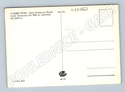 Pohlednice Slovensko Vysoké Tatry Grand hotel 1953 (M22063)