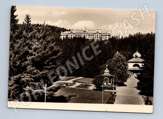 Pohlednice Slovensko Tatr. Lomnica Kúpeľný park 1931 (M22065)