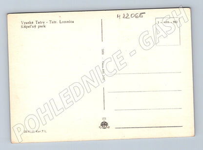 Pohlednice Slovensko Tatr. Lomnica Kúpeľný park 1931 (M22065)
