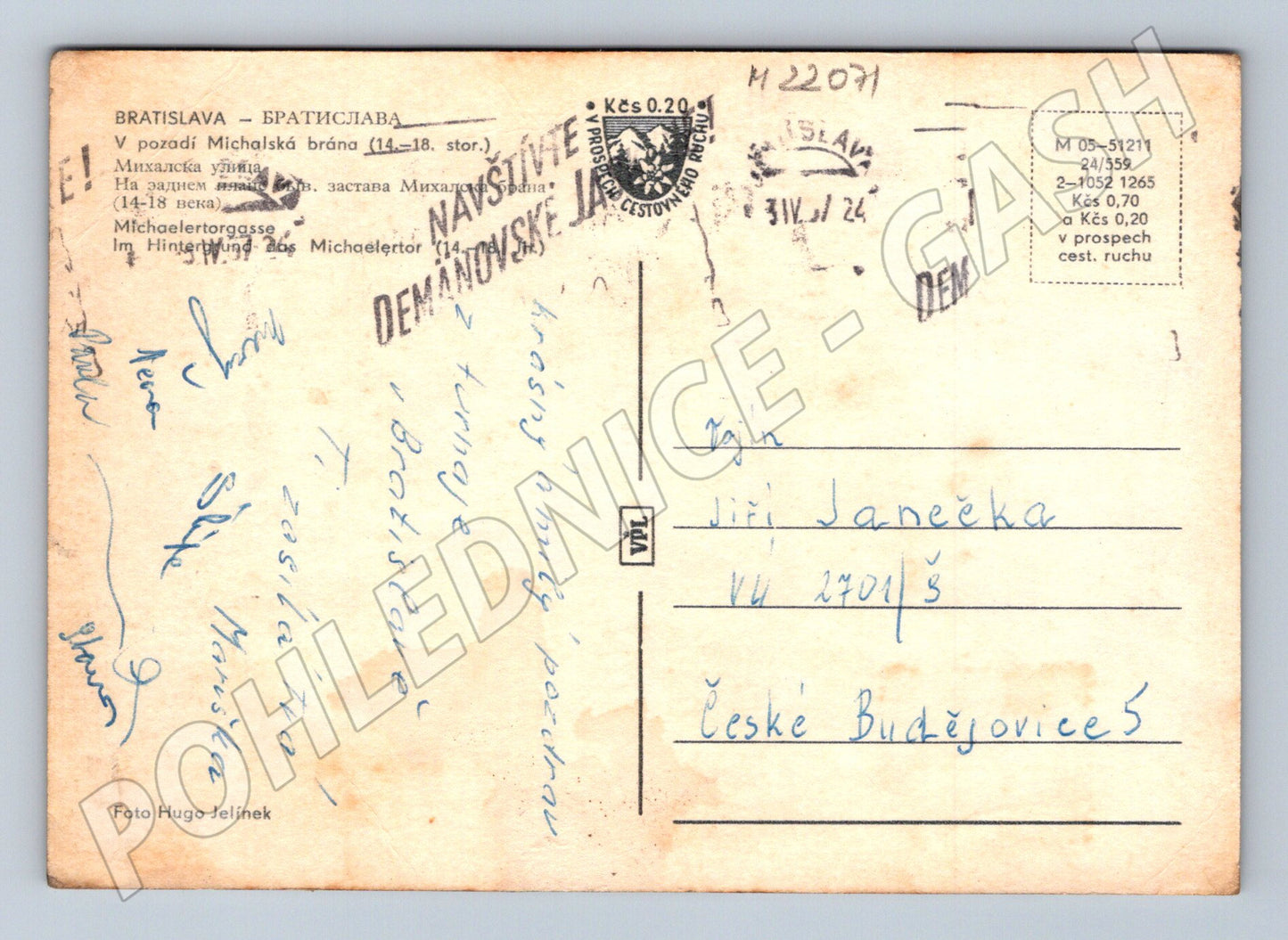 Pohlednice Slovensko Bratislava Michalská brána 1924 (M22071)