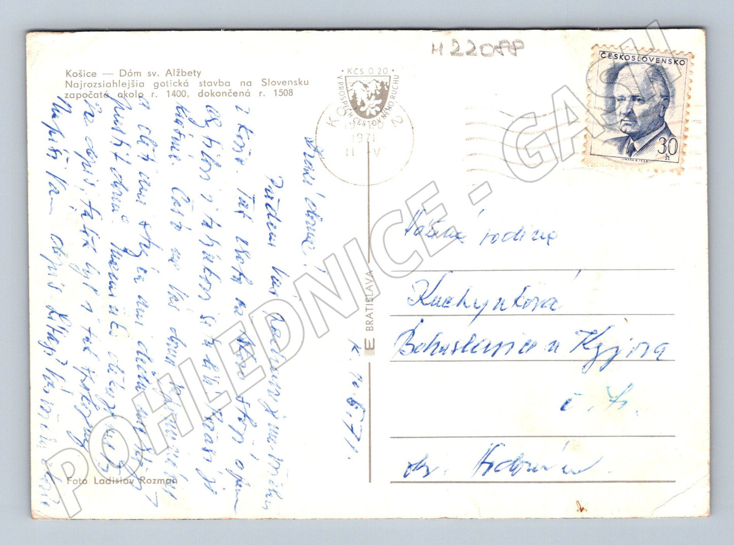Pohlednice Slovensko Košice Dóm sv. Alžběty 1968 (M22088)