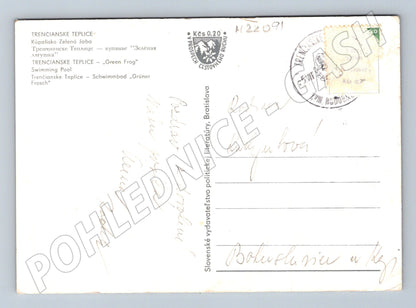 Pohlednice Slovensko Trenčianske Teplice Zelená žaba 1969 (M22091)