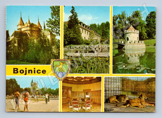 Pohlednice Slovensko Bojnice zámek, město a zoo 1973 (M22093)