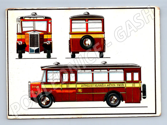 Pohlednice Praha autobus T 23 rok výroby 1929 1980s (M22102)
