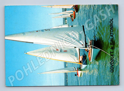 Pohlednice Maďarsko Balaton jachty 1977 (M22107)