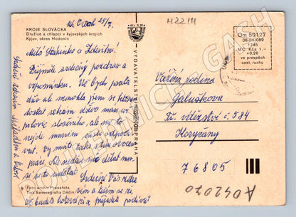 Pohlednice Slovácko Kyjov kroje 1966 (M22111)