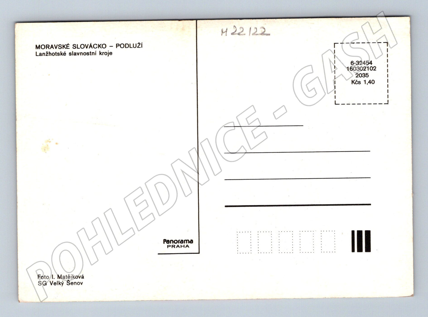 Pohlednice Moravské Slovácko Podluží kroje (M22122)