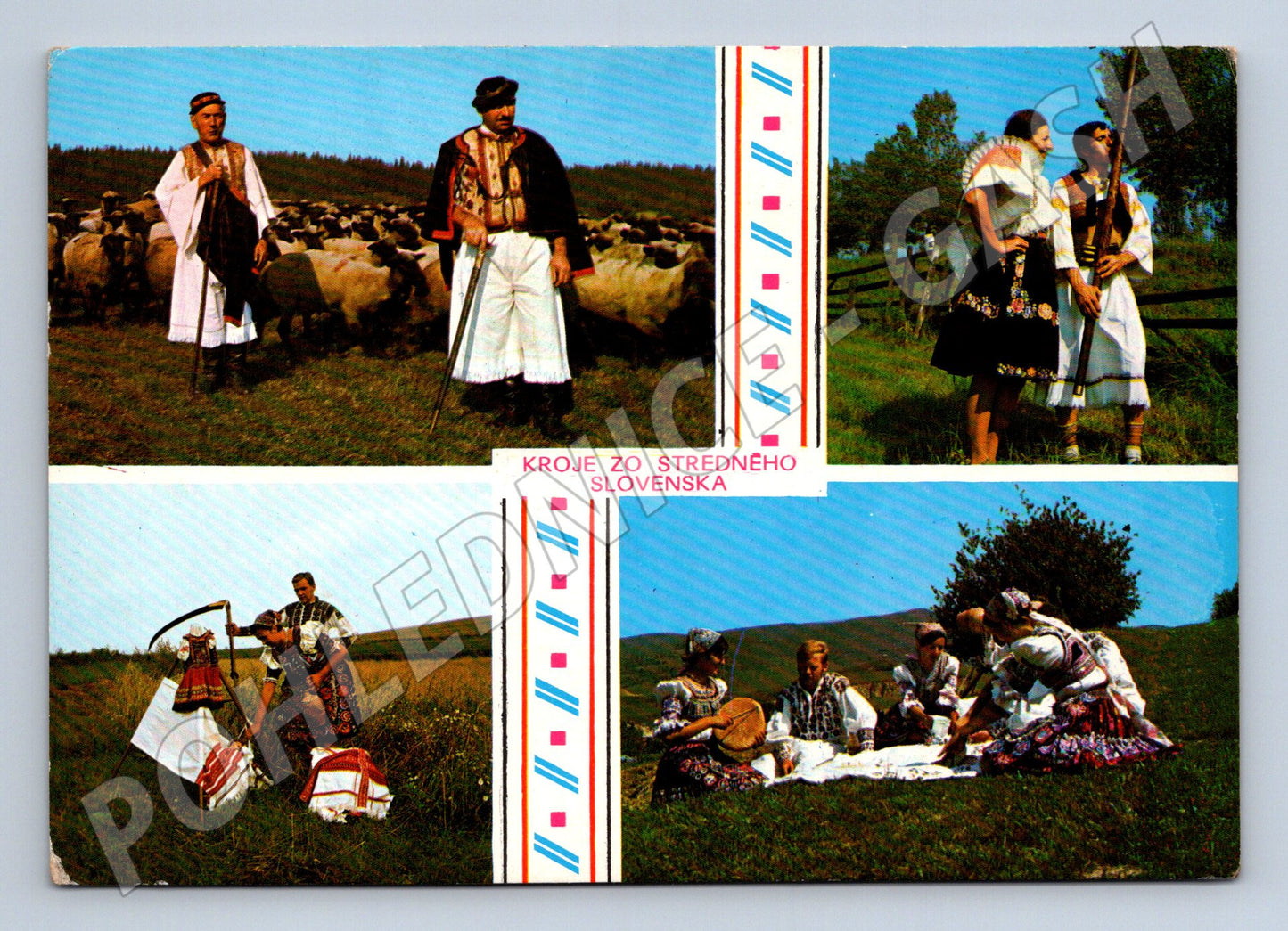 Pohlednice Slovensko Kroje Střední Slovensko 1982 (M22126)