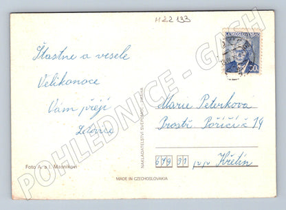 Pohlednice ženy v kroji Velikonoce (M22133)