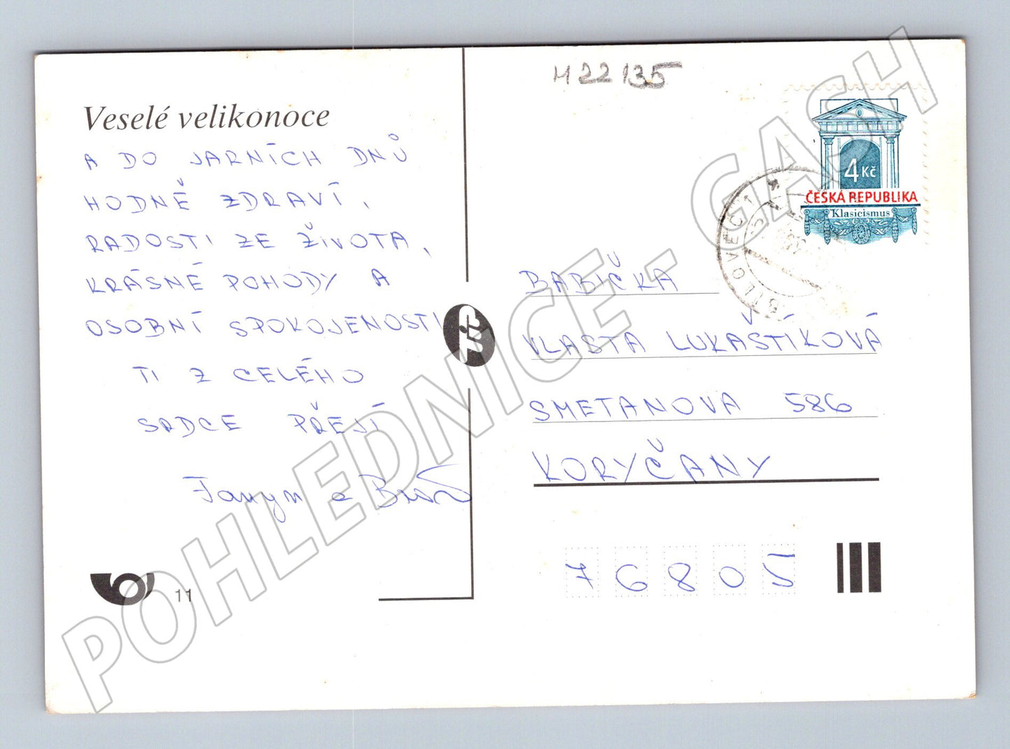Pohlednice žena v kroji s vajíčky Velikonoce (M22135)