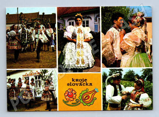 Pohlednice Slovácko kroje lidové tance (M22137)