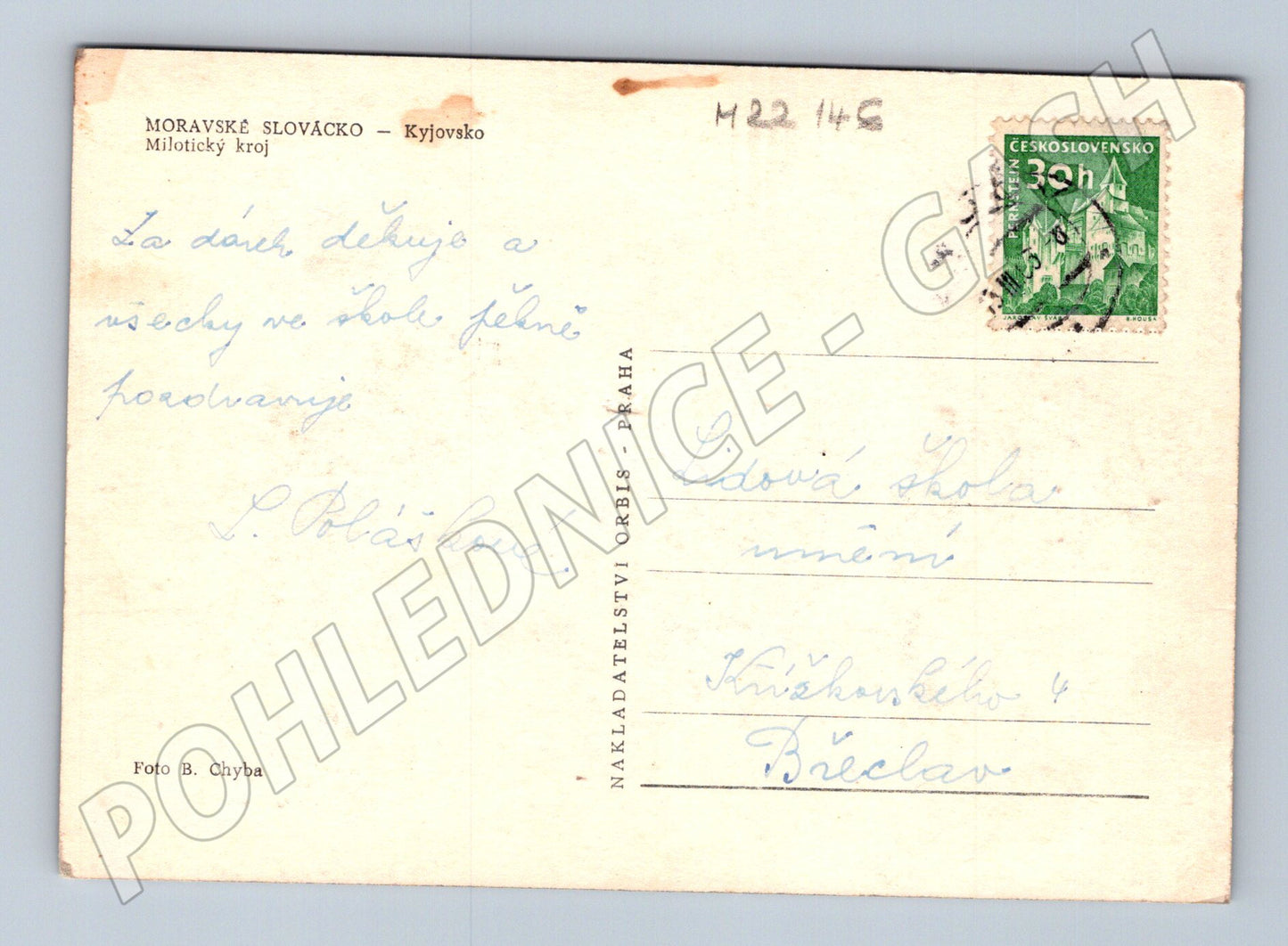 Pohlednice Kyjovsko žena v kroji kolem 1940s (M22146)