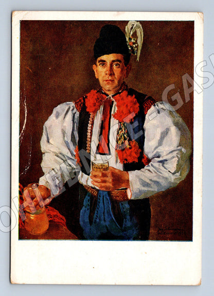 Pohlednice Uherské Hradiště muž v kroji (M22149)