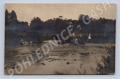 Pohlednice Ústí nad Orlicí koupání v řece (M2216)