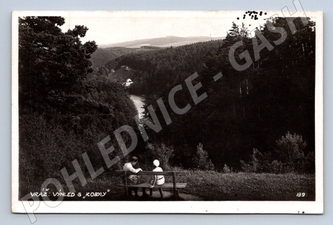 Pohlednice Vráž vyhlídka s Kobylí ČR PP 1942 (M2217)