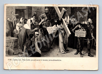 Pohlednice Křížová cesta - Ježíš a ženy jeruzalémské (M22199)
