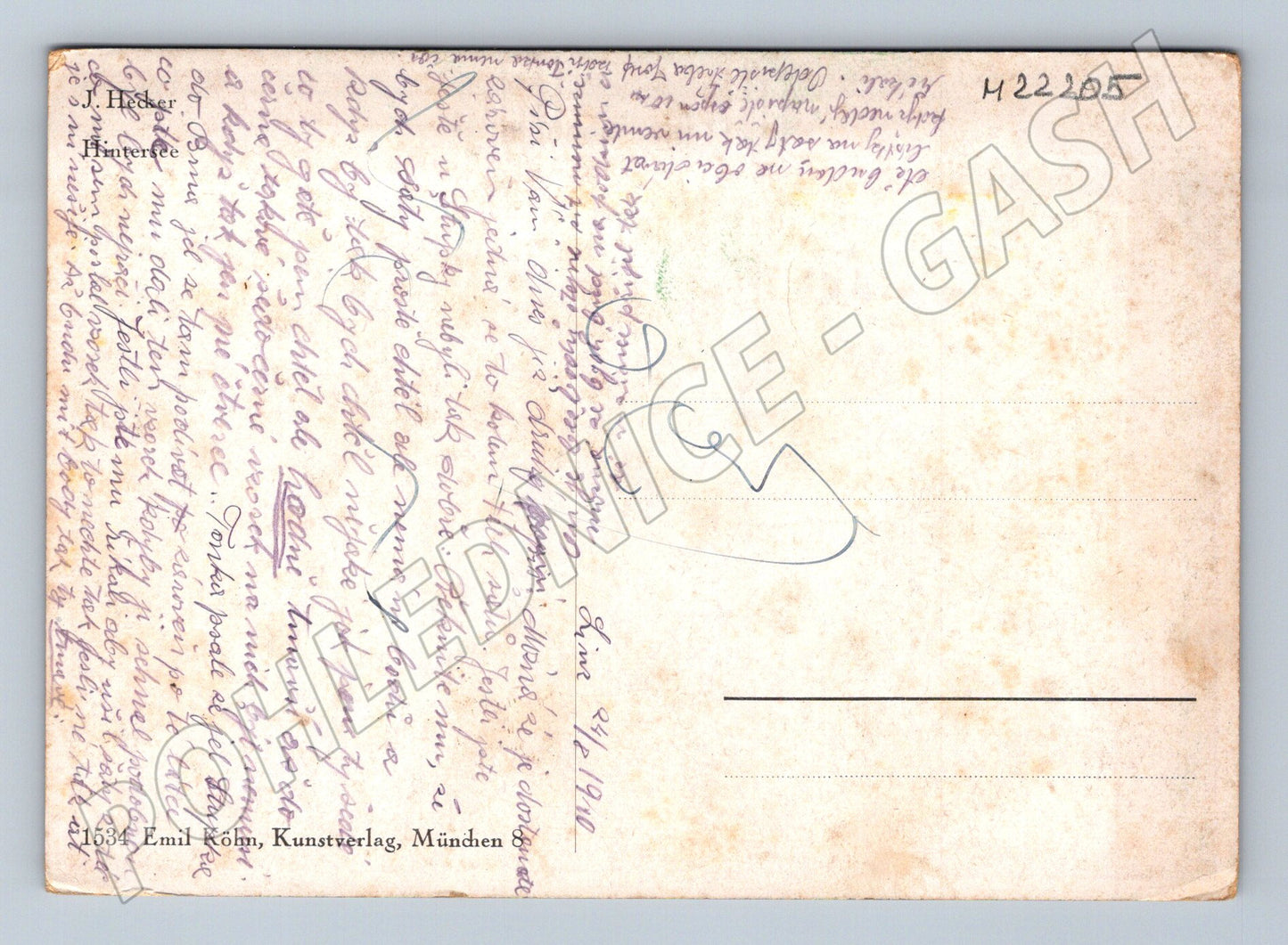 Pohlednice Německo Horská krajina jezero Hintersee 1910 (M22205)