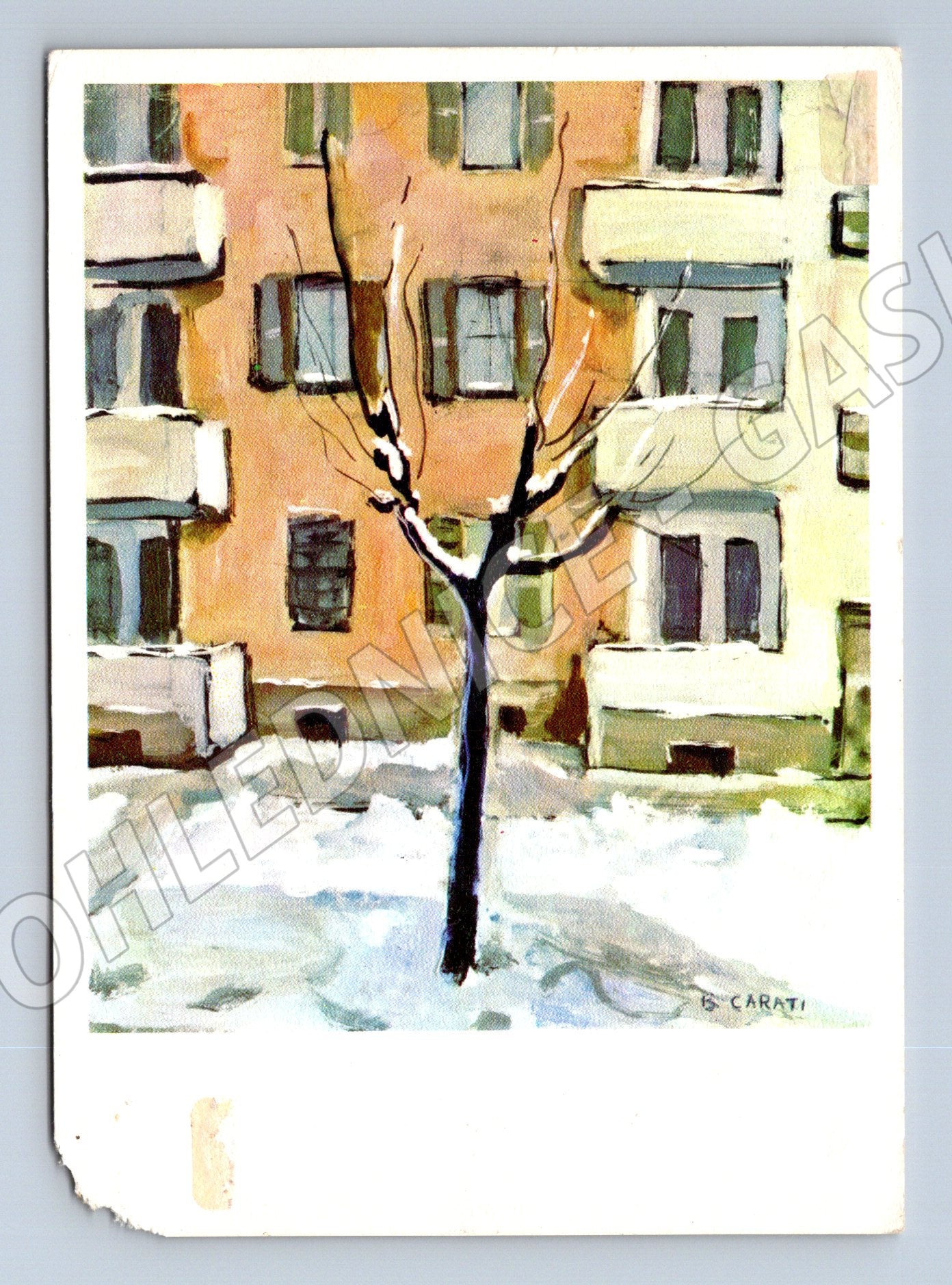 Pohlednice Rakousko Vánoce zimní motiv 1969 (M22209)