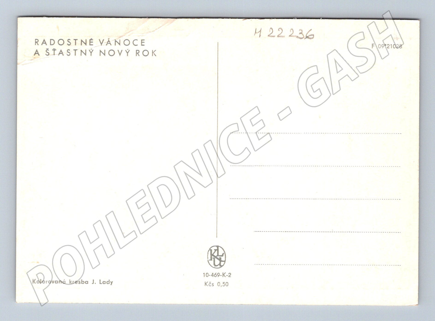 Pohlednice Josef Lada zimní vánoční motiv (M22236)