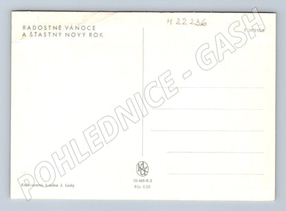 Pohlednice Josef Lada zimní vánoční motiv (M22236)