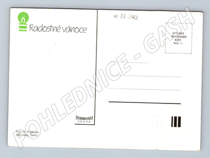 Pohlednice Vánoční zátiší zvon a hvězda (M22240)