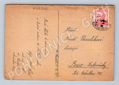 Pohlednice Vánoční dítě u stromečku 1941 (M22242)