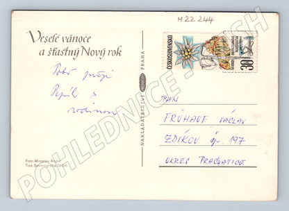 Pohlednice Československo vánoční ozdoby (M22244)