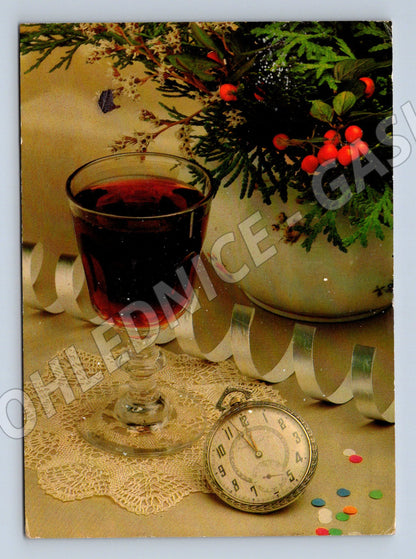 Pohlednice Vánoční novoroční motiv 1972 (M22263)