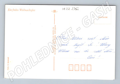 Pohlednice Německo Vánoční svíčky a jehličí (M22276)