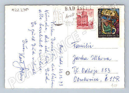 Pohlednice Rakousko Bad Ischl vánoční 1973 (M22278)