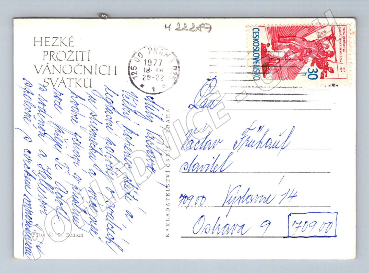 Pohlednice Československo zima námraza 1977 (M22287)