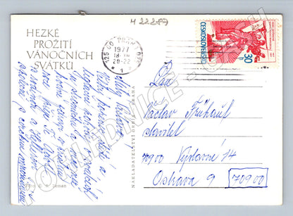 Pohlednice Československo zima námraza 1977 (M22287)