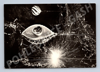 Pohlednice Vánoční ozdoby prskavka 1968 (M22292)