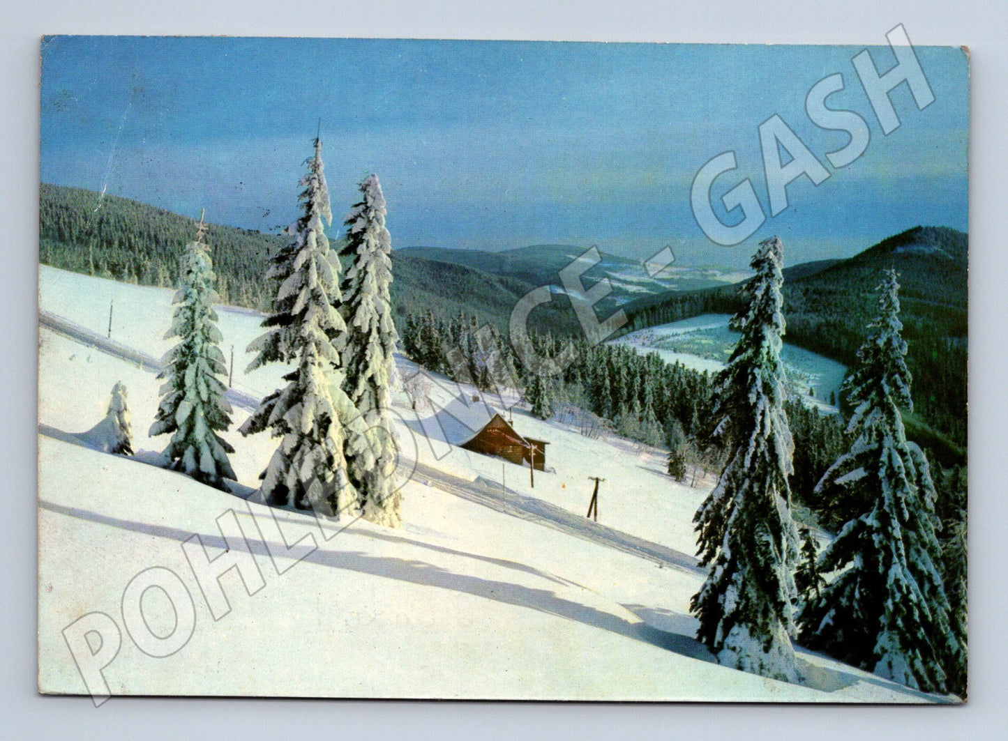 Pohlednice Zimní horská krajina 1968 (M22293)