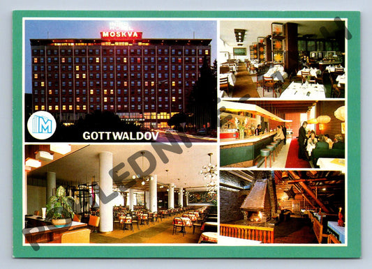 Pohlednice Hotel Moskva Gottwaldov – více záběrů (M223)