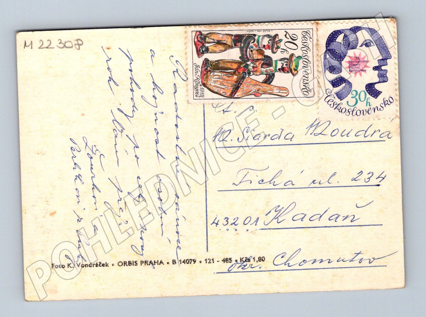 Pohlednice Novoroční zátiší s ovocem a svíčkami (M22308)