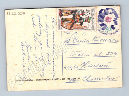 Pohlednice Novoroční zátiší s ovocem a svíčkami (M22308)