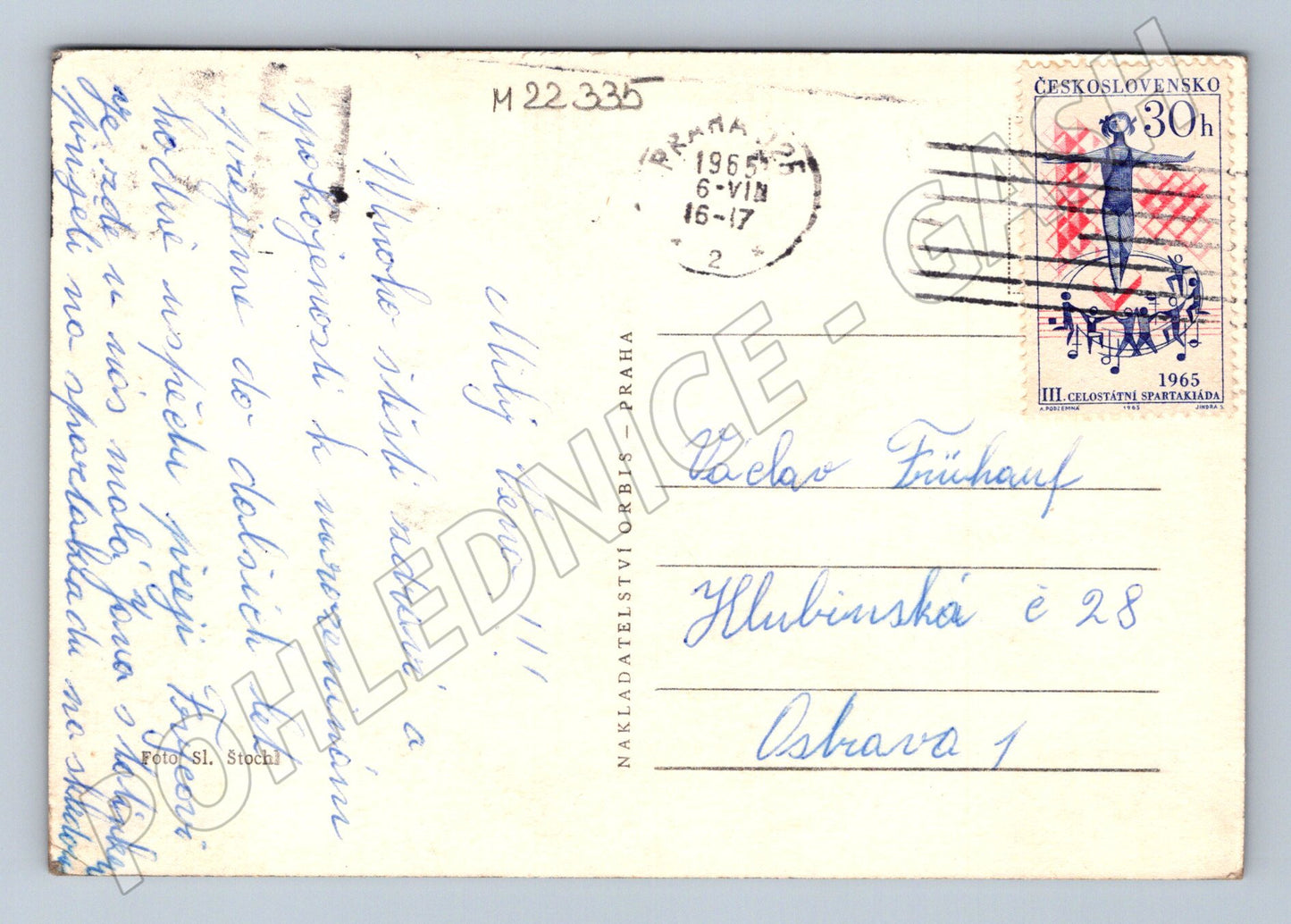 Pohlednice SRDEČNÉ PŘÁNÍ tulipány 1965 (M22335)