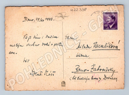 Pohlednice Květiny 1943 (M22338)