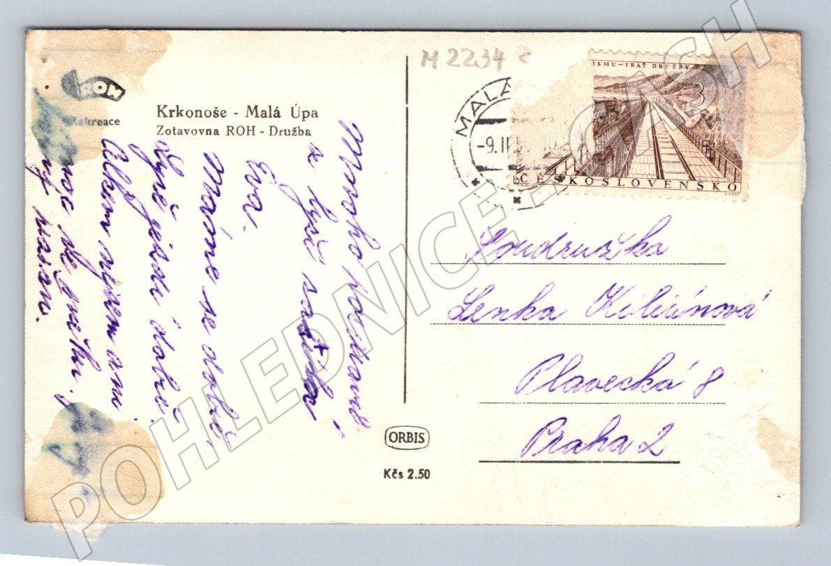 Pohlednice Malá Úpa Krkonoše PP 1951 (M2234)